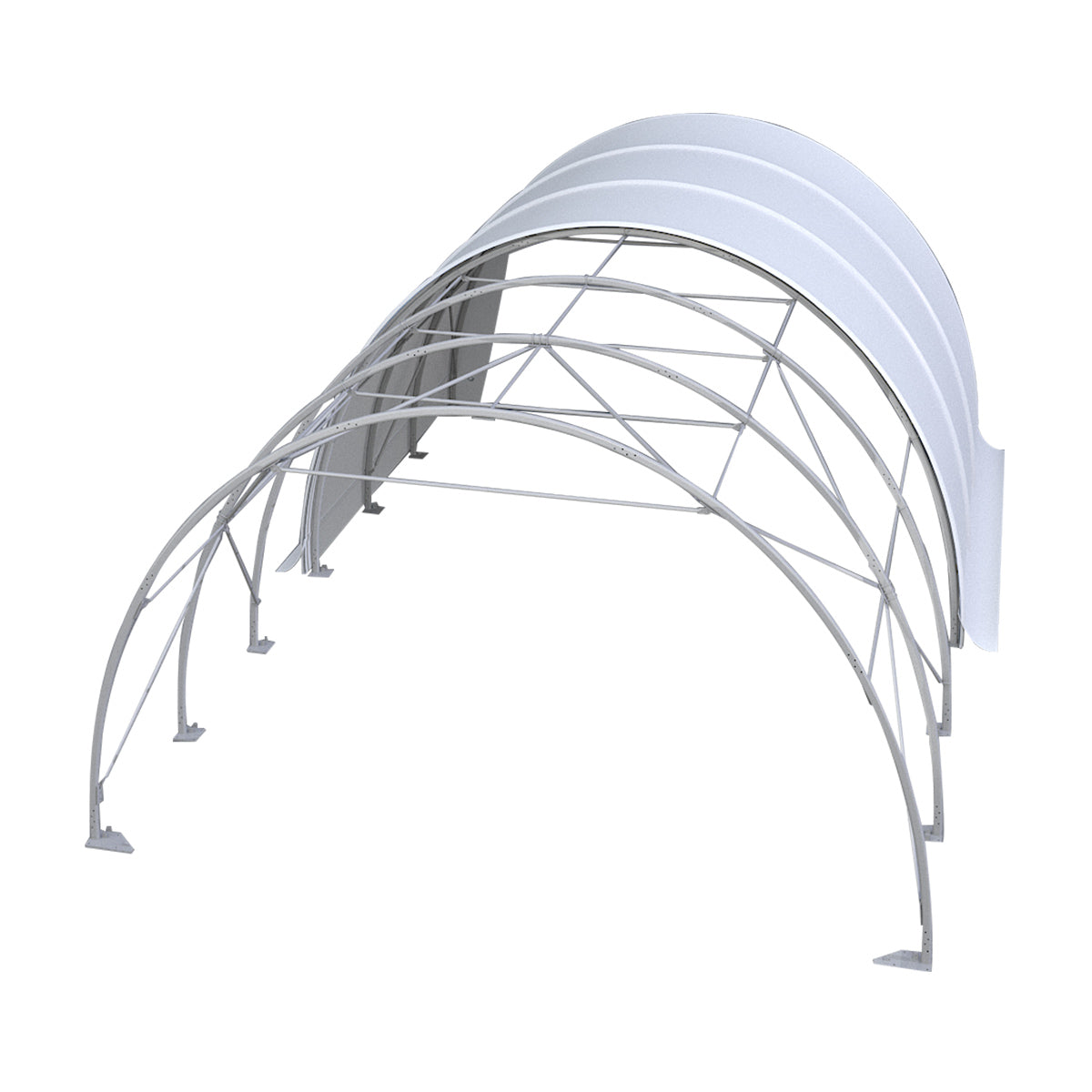 W20'xL30'xH12' Single Truss Storage Shelter, Reinforced Series