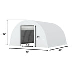 W40'xL40'xH22' Double Truss Storage Shelter, Reinforced Series