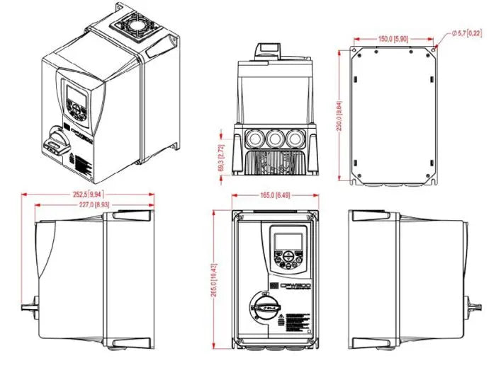 WEG DRIVE CFW500A16P0T2DB66DSG2 Variable Frequency Drive