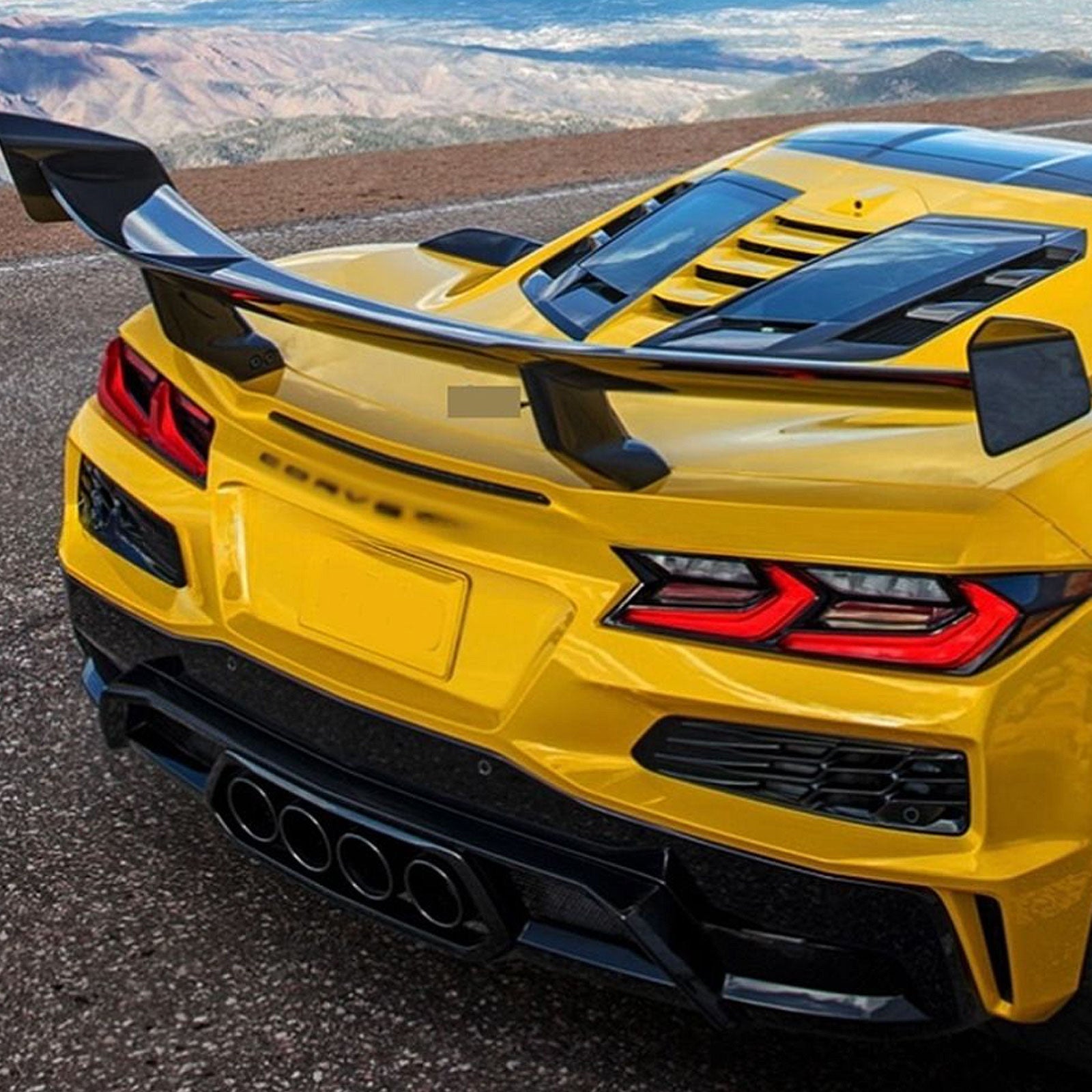ZR1 Style Dry Carbon Fiber Rear Wing for Chevrolet Corvette C8 Z06